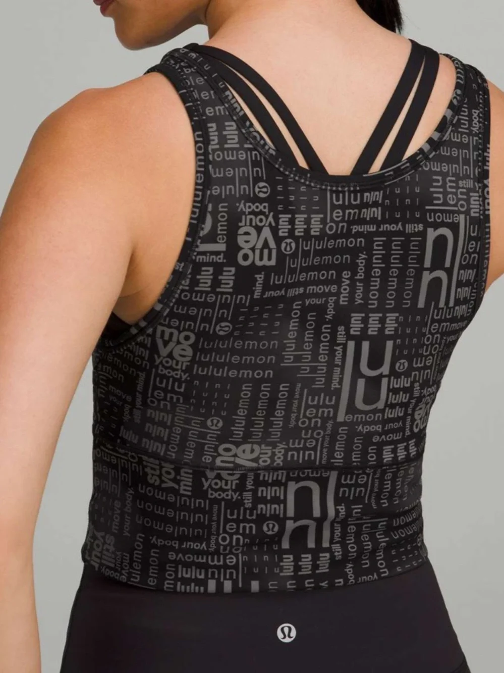 Lululemon Power Pivot Everlux Tank Top *Motif Ombre Black Multi Size Large